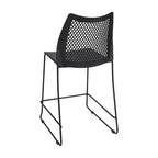 Flash Furniture HERCULES Stackable Counter Stool with Air-Vent Back and Powder Coated Sled Base