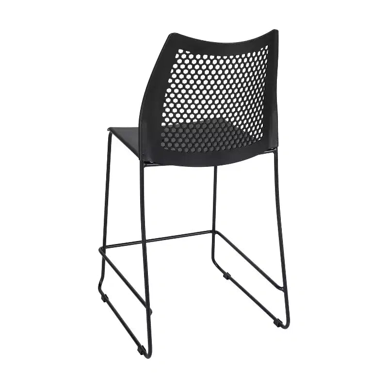 Flash Furniture HERCULES Stackable Counter Stool with Air-Vent Back and Powder Coated Sled Base