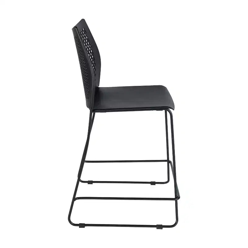 Flash Furniture HERCULES Stackable Counter Stool with Air-Vent Back and Powder Coated Sled Base
