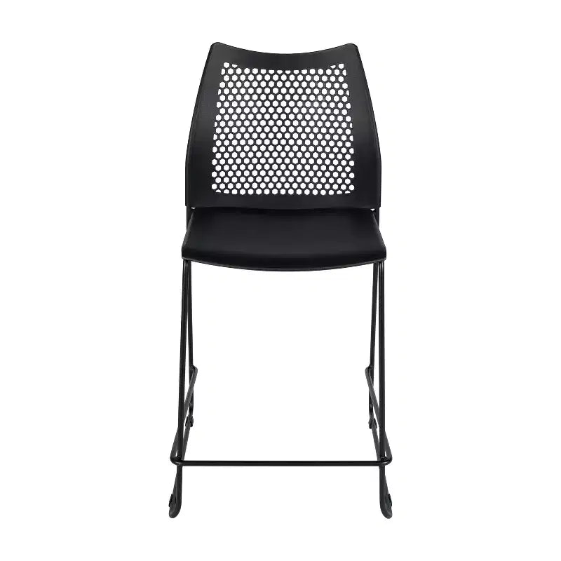 Flash Furniture HERCULES Stackable Counter Stool with Air-Vent Back and Powder Coated Sled Base