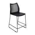 Flash Furniture HERCULES Stackable Counter Stool with Air-Vent Back and Powder Coated Sled Base