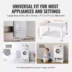 Piedestal de buanderie VEVOR avec étagère de rangement, 71x71x41 cm (LxlxH), support de base universel pour lave-linge et sèche-linge, capacité 300 kg