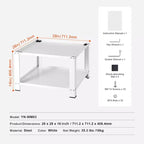 Piedestal de buanderie VEVOR avec étagère de rangement, 71x71x41 cm (LxlxH), support de base universel pour lave-linge et sèche-linge, capacité 300 kg