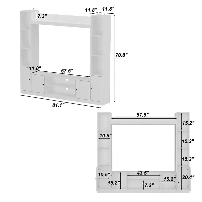 Famapy Modern and Minimalist Entertainment Center TV Stand: Modern Design with Ample Storage Media Console, Floating TV Shelf