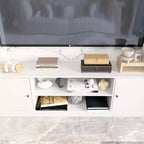 Famapy Modern and Minimalist Entertainment Center TV Stand: Modern Design with Ample Storage Media Console, Floating TV Shelf