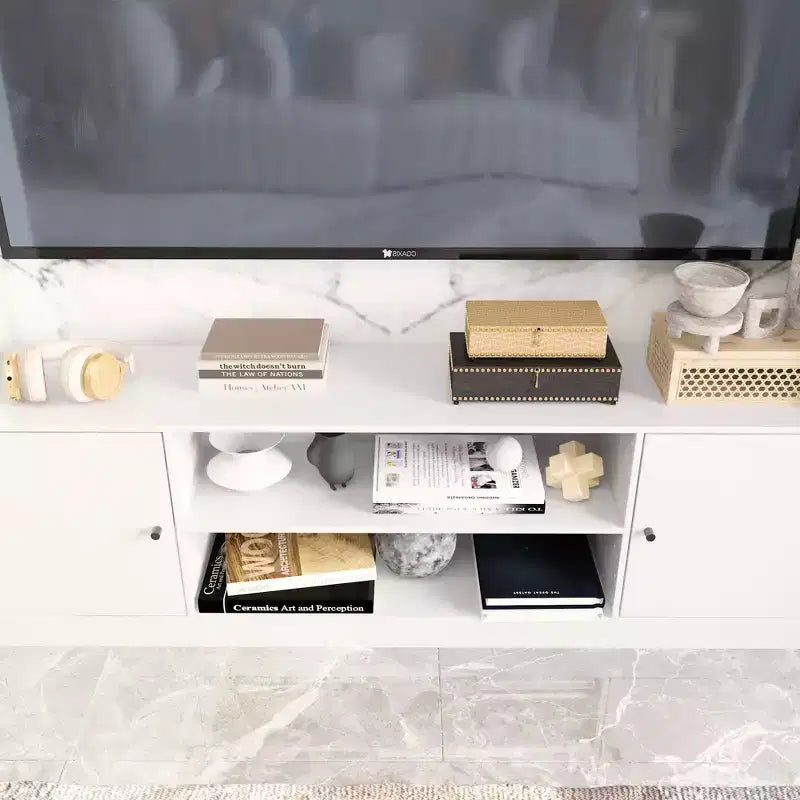 Famapy Modern and Minimalist Entertainment Center TV Stand: Modern Design with Ample Storage Media Console, Floating TV Shelf