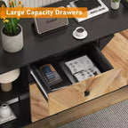 Garvee 55.1 Woodgrain 3-Drawer Storage Cabinet with Adjustable Shelf & Doors  Modern Sideboard Buffet for Dining Room