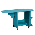Stradville Expandable Rolling Sewing Table/Craft Station - Turquoise - SEI