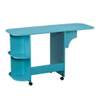 Stradville Expandable Rolling Sewing Table/Craft Station - Turquoise - SEI