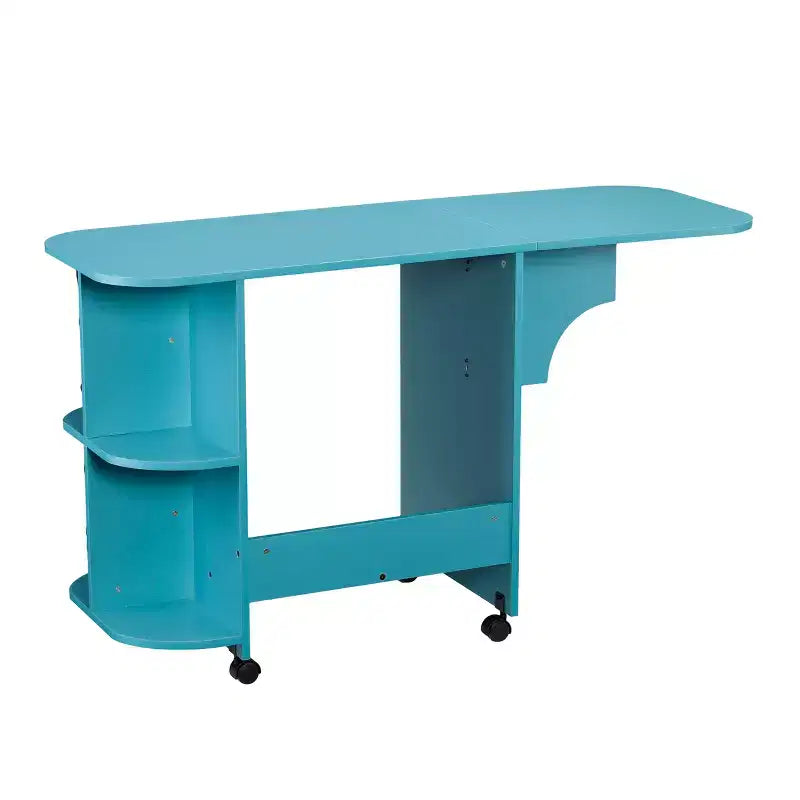 Stradville Expandable Rolling Sewing Table/Craft Station - Turquoise - SEI