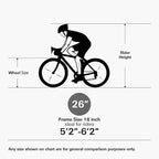 hykolity 26 27.5 Wheel Mountain Bike, 18 Speed MTB Women Men Bicycle with Adjustable Saddle, Full Suspension for Outdoor Cycling
