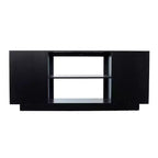 Console multimédia Delgrave avec rangement - Noir - SEI