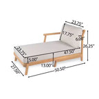 Christopher Knight Home Shane 3 Piece Rustic Patio Acacia Wood Slatted Design Upholstered Seating Set