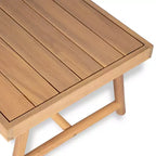 Christopher Knight Home Shane Rustic Outdoor Acacia Wood Upholstered Club Chair and Coffee Table Set