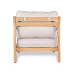 Christopher Knight Home Shane Rustic Outdoor Acacia Wood Upholstered Club Chair and Coffee Table Set