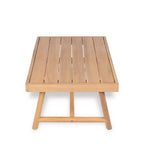 Christopher Knight Home Shane Rustic Outdoor Acacia Wood Upholstered Club Chair and Coffee Table Set