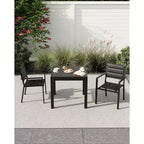 Patio Stackable Chairs Set of 4 - Outdoor Aluminum Stacking Dining Chairs with Breathable Textilene Fabric for Outdoor, Patio, Deck, Backyard