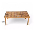 Christopher Knight Home Negley Outdoor 2 Piece Acacia Wood and Rope Chat Set with Water Resistant Cushion