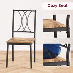 Dining Table Set for 4, Dining Room Table Set with 4 Upholstered Chairs, Rectangular Dining Table for Small Space, Apartment, Breakfast