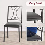 Dining Table Set for 4, Dining Room Table Set with 4 Upholstered Chairs, Rectangular Dining Table for Small Space, Apartment, Breakfast