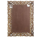 HomeRoots 47 Miroir d'appoint encadré en bois massif sculpté floral noir