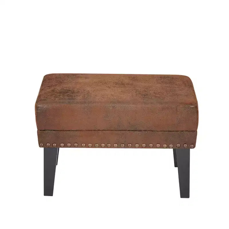 Christopher Knight Home Templin Vintage Upholstered Ottoman with Nailhead Trim