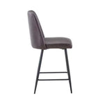Jofran,Mid-Century Modern Faux Leather Upholstered Counter Height Barstool (Set of 2)