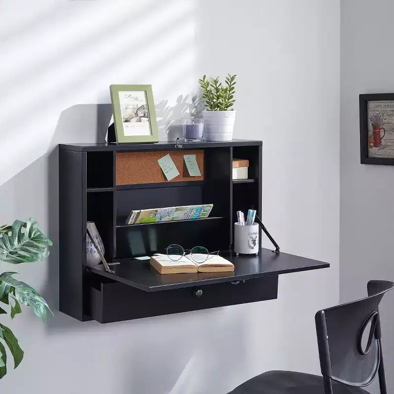 Wall Mount Laptop Desk - Black - SEI