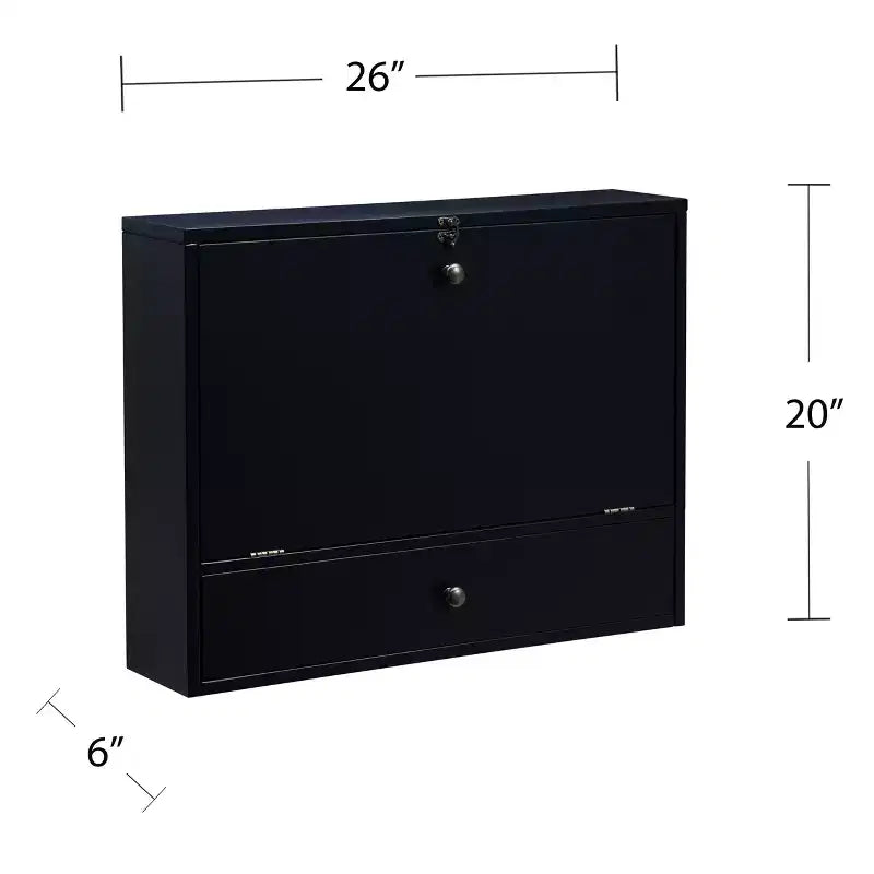 Wall Mount Laptop Desk - Black - SEI
