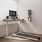 Tapis de course NAYSAYE avec design compact, supporte une capacité de 110 kg pour le fitness à la maison ou au bureau, Rose, 49.2*20.47*4.92