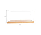 HomeRoots 28 Wood Brown Glass Standard Display Stand