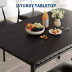 Ensemble de salle à manger 3 pièces pour 2 personnes avec table carrée, étagère de rangement, cadre métallique et chaises rembourrées, parfait pour les petits espaces, les appartements et les cuisines.