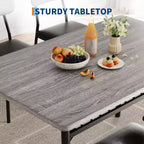 Ensemble de salle à manger 3 pièces pour 2 personnes avec table carrée, étagère de rangement, cadre métallique et chaises rembourrées, parfait pour les petits espaces, les appartements et les cuisines.