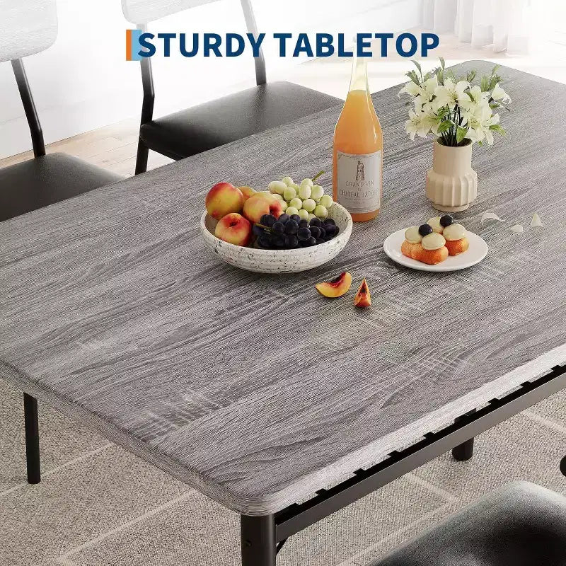 Ensemble de salle à manger 3 pièces pour 2 personnes avec table carrée, étagère de rangement, cadre métallique et chaises rembourrées, parfait pour les petits espaces, les appartements et les cuisines.