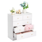 Commode à 5 tiroirs Karl Home en panneaux de particules blancs de 66 cm de large