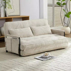 Muti-Functional Folding Loveseat Sofa Bed Floor Sofa Bed,Lazy Sofa with Pillows,6 Position Adjustable Backrest