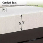 Canapé d'angle modulable d'extérieur Captiva Designs avec coussins épais et table aspect bois