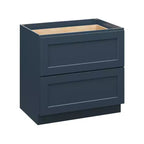 CASAINC 36 in. W x 34.5 in. H x 24 in. D 2-Drawer Base Kitchen Cabinet  Soft-Close, Plywood Frame - Ready to Assemble
