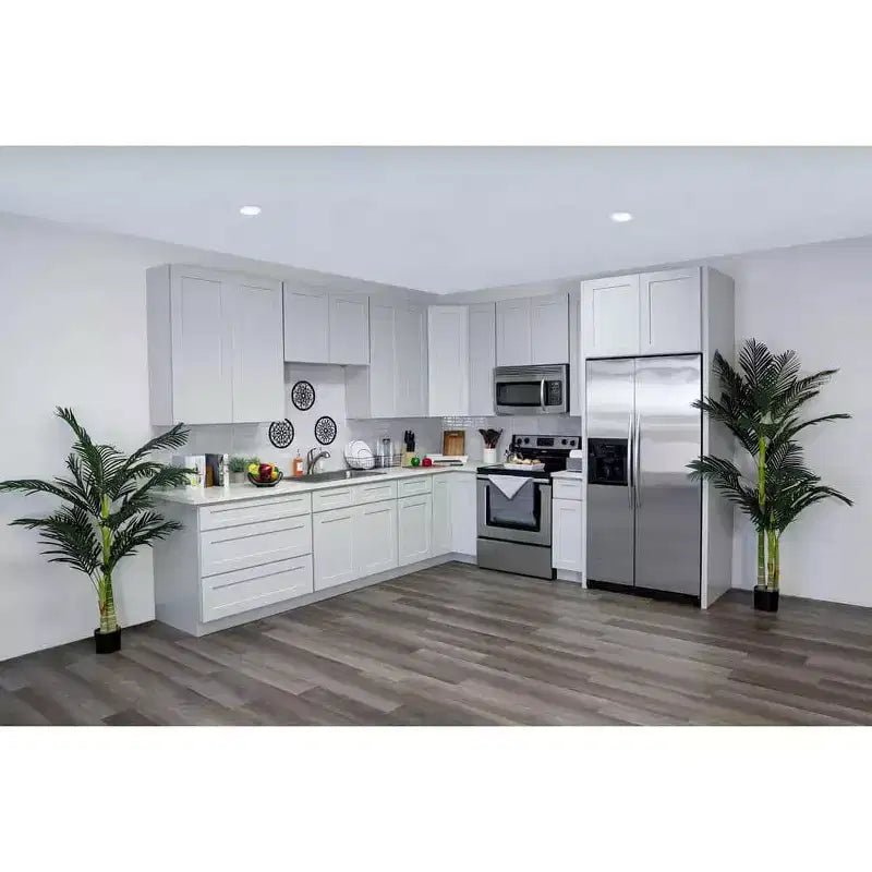 CASAINC 36 in. W x 34.5 in. H x 24 in. D 2-Drawer Base Kitchen Cabinet  Soft-Close, Plywood Frame - Ready to Assemble