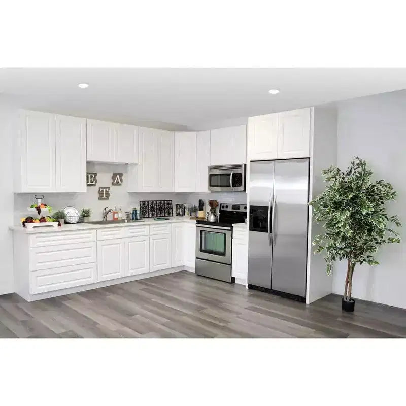 CASAINC 36 in. W x 34.5 in. H x 24 in. D 2-Drawer Base Kitchen Cabinet  Soft-Close, Plywood Frame - Ready to Assemble