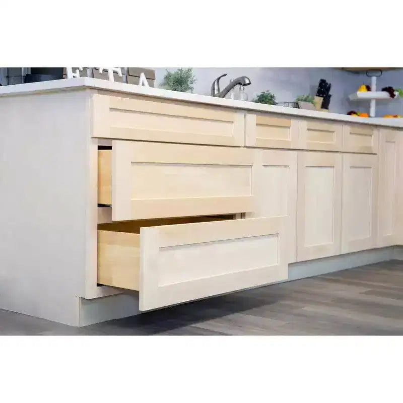 CASAINC 36 in. W x 34.5 in. H x 24 in. D 2-Drawer Base Kitchen Cabinet  Soft-Close, Plywood Frame - Ready to Assemble