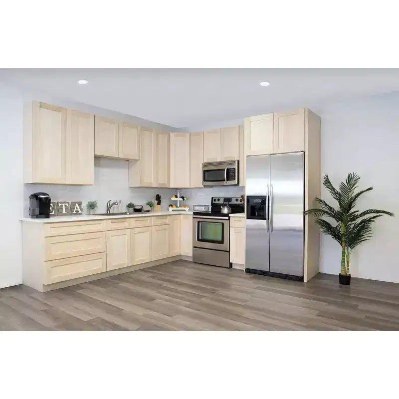 CASAINC 36 in. W x 34.5 in. H x 24 in. D 2-Drawer Base Kitchen Cabinet  Soft-Close, Plywood Frame - Ready to Assemble