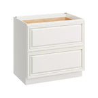 CASAINC 36 in. W x 34.5 in. H x 24 in. D 2-Drawer Base Kitchen Cabinet  Soft-Close, Plywood Frame - Ready to Assemble