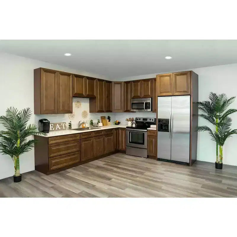 CASAINC 36 in. W x 34.5 in. H x 24 in. D 2-Drawer Base Kitchen Cabinet  Soft-Close, Plywood Frame - Ready to Assemble
