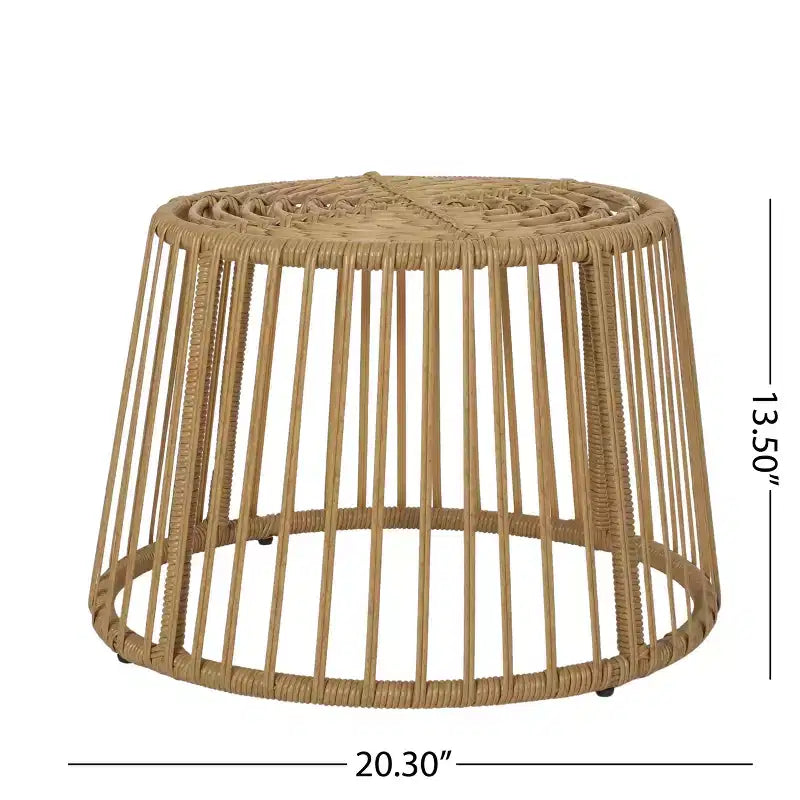 Christopher Knight Home Caryl Outdoor Wicker Chair and Side Table Set with Cushion