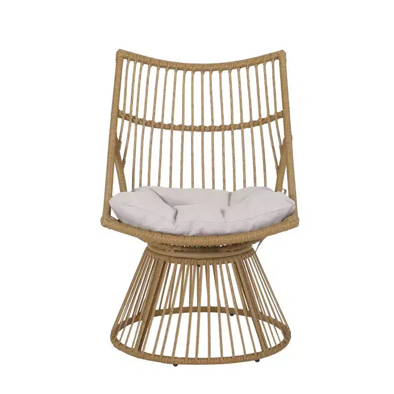 Christopher Knight Home Caryl Outdoor Wicker Chair and Side Table Set with Cushion