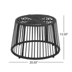 Christopher Knight Home Caryl Outdoor Wicker Chair and Side Table Set with Cushion