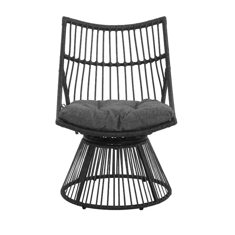 Christopher Knight Home Caryl Outdoor Wicker Chair and Side Table Set with Cushion