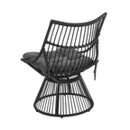 Christopher Knight Home Caryl Outdoor Wicker Chair and Side Table Set with Cushion