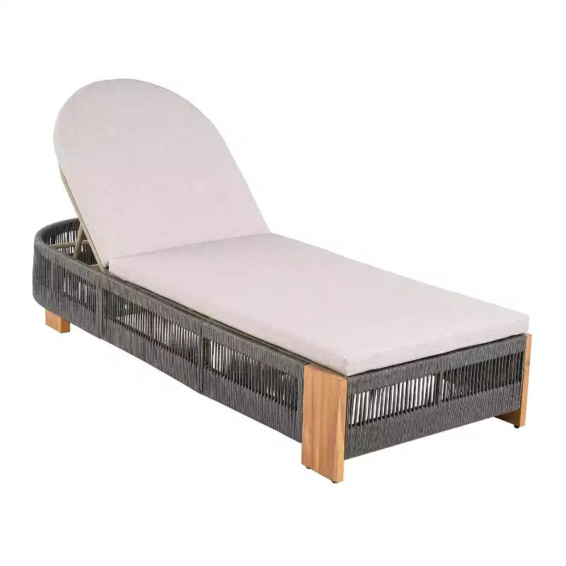 Christopher Knight Home Lariya 5 Piece Outdoor Acacia Wood Chaise Lounge Chat Set with Cushions and Side Table